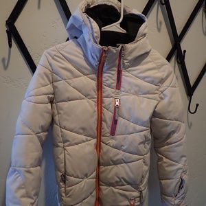 Girls white Spyder Ski Jacket, size 10